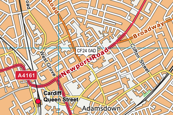 CF24 0AD map - OS VectorMap District (Ordnance Survey) CF24 0AD map - OS VectorMap District (Ordnance Survey)