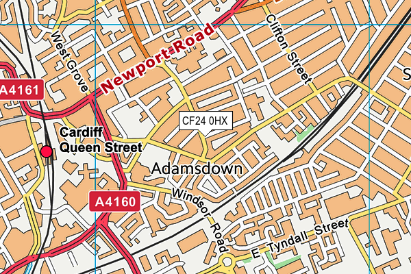 CF24 0HX map - OS VectorMap District (Ordnance Survey) CF24 0HX map - OS VectorMap District (Ordnance Survey)