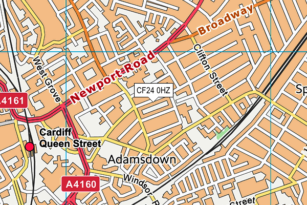 CF24 0HZ map - OS VectorMap District (Ordnance Survey) CF24 0HZ map - OS VectorMap District (Ordnance Survey)