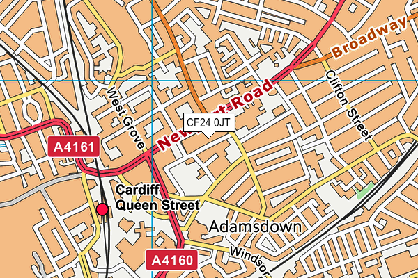 CF24 0JT map - OS VectorMap District (Ordnance Survey) CF24 0JT map - OS VectorMap District (Ordnance Survey)