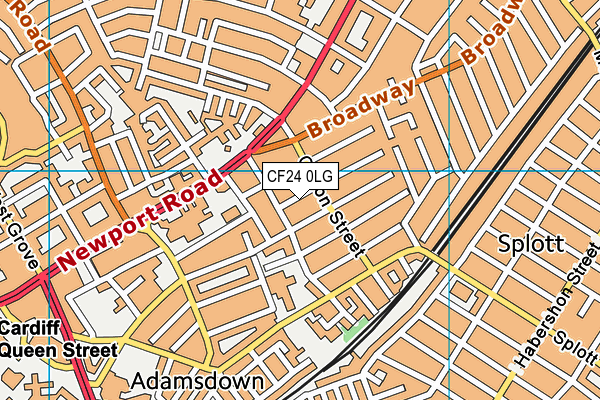 CF24 0LG map - OS VectorMap District (Ordnance Survey) CF24 0LG map - OS VectorMap District (Ordnance Survey)