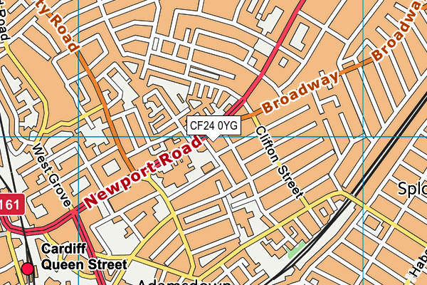 CF24 0YG map - OS VectorMap District (Ordnance Survey) CF24 0YG map - OS VectorMap District (Ordnance Survey)