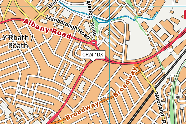 CF24 1DX map - OS VectorMap District (Ordnance Survey) CF24 1DX map - OS VectorMap District (Ordnance Survey)