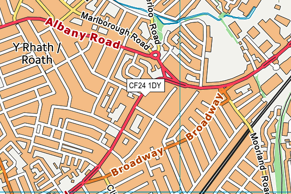 CF24 1DY map - OS VectorMap District (Ordnance Survey) CF24 1DY map - OS VectorMap District (Ordnance Survey)