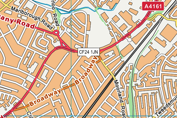 CF24 1JN map - OS VectorMap District (Ordnance Survey) CF24 1JN map - OS VectorMap District (Ordnance Survey)