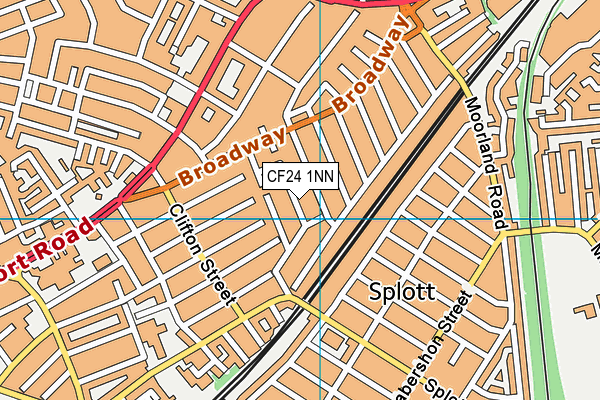 CF24 1NN map - OS VectorMap District (Ordnance Survey) CF24 1NN map - OS VectorMap District (Ordnance Survey)