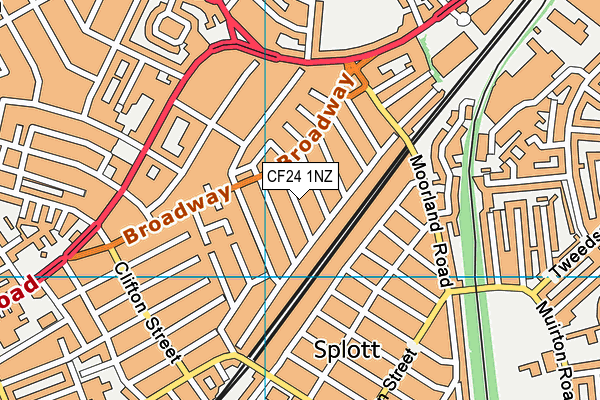 CF24 1NZ map - OS VectorMap District (Ordnance Survey) CF24 1NZ map - OS VectorMap District (Ordnance Survey)