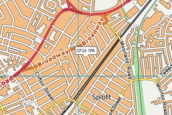 CF24 1PA map - OS VectorMap District (Ordnance Survey) CF24 1PA map - OS VectorMap District (Ordnance Survey)