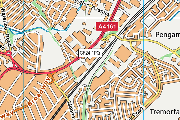CF24 1PQ map - OS VectorMap District (Ordnance Survey) CF24 1PQ map - OS VectorMap District (Ordnance Survey)