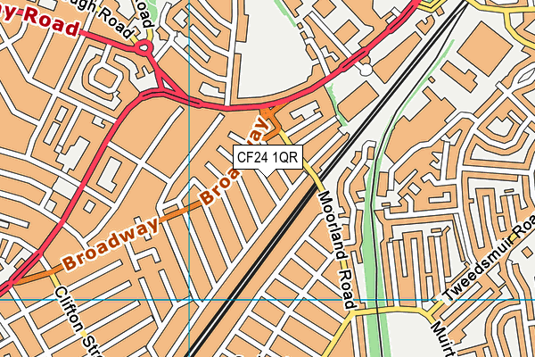 CF24 1QR map - OS VectorMap District (Ordnance Survey) CF24 1QR map - OS VectorMap District (Ordnance Survey)