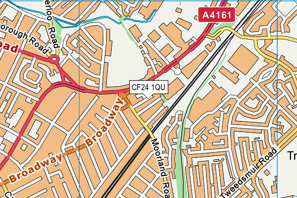 CF24 1QU map - OS VectorMap District (Ordnance Survey) CF24 1QU map - OS VectorMap District (Ordnance Survey)