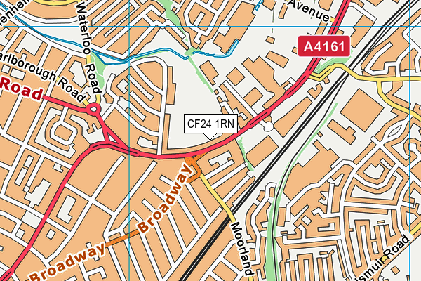CF24 1RN map - OS VectorMap District (Ordnance Survey) CF24 1RN map - OS VectorMap District (Ordnance Survey)