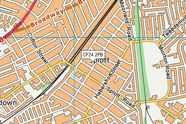 CF24 2PB map - OS VectorMap District (Ordnance Survey) CF24 2PB map - OS VectorMap District (Ordnance Survey)