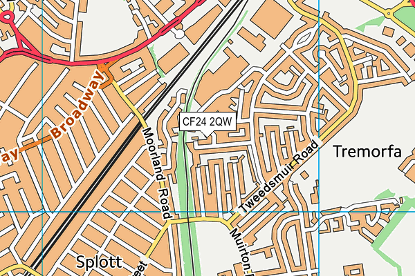 CF24 2QW map - OS VectorMap District (Ordnance Survey) CF24 2QW map - OS VectorMap District (Ordnance Survey)