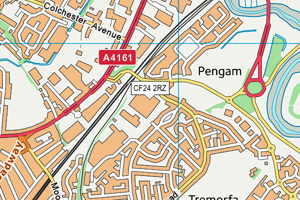 CF24 2RZ map - OS VectorMap District (Ordnance Survey) CF24 2RZ map - OS VectorMap District (Ordnance Survey)