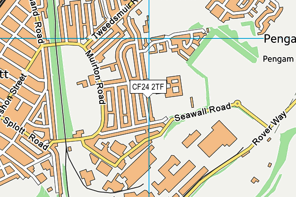 CF24 2TF map - OS VectorMap District (Ordnance Survey) CF24 2TF map - OS VectorMap District (Ordnance Survey)