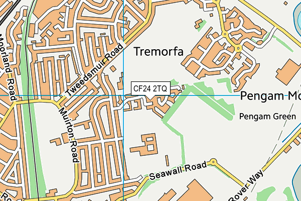 CF24 2TQ map - OS VectorMap District (Ordnance Survey) CF24 2TQ map - OS VectorMap District (Ordnance Survey)