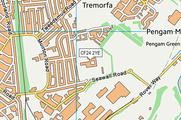 CF24 2YE map - OS VectorMap District (Ordnance Survey) CF24 2YE map - OS VectorMap District (Ordnance Survey)