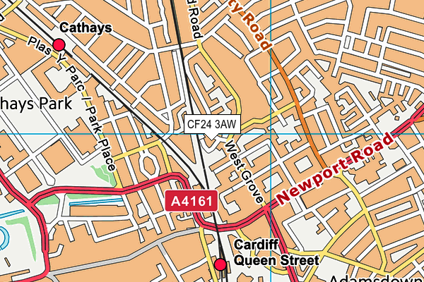 CF24 3AW map - OS VectorMap District (Ordnance Survey) CF24 3AW map - OS VectorMap District (Ordnance Survey)