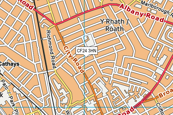 CF24 3HN map - OS VectorMap District (Ordnance Survey) CF24 3HN map - OS VectorMap District (Ordnance Survey)
