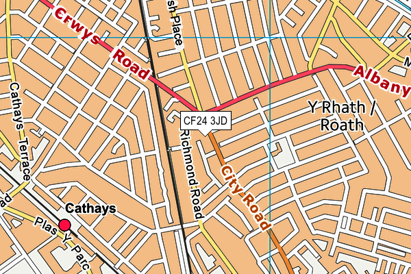 CF24 3JD map - OS VectorMap District (Ordnance Survey) CF24 3JD map - OS VectorMap District (Ordnance Survey)