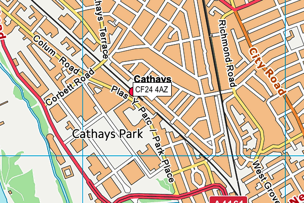 CF24 4AZ map - OS VectorMap District (Ordnance Survey) CF24 4AZ map - OS VectorMap District (Ordnance Survey)
