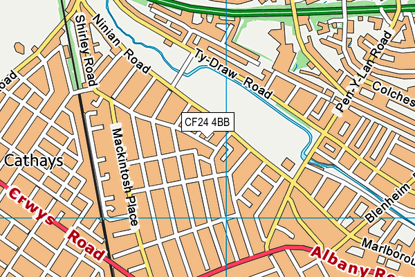CF24 4BB map - OS VectorMap District (Ordnance Survey) CF24 4BB map - OS VectorMap District (Ordnance Survey)