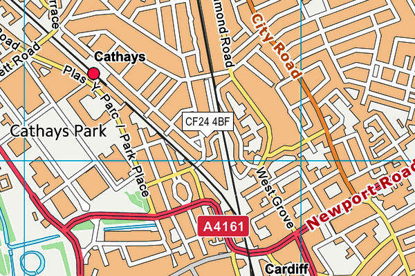 CF24 4BF map - OS VectorMap District (Ordnance Survey) CF24 4BF map - OS VectorMap District (Ordnance Survey)