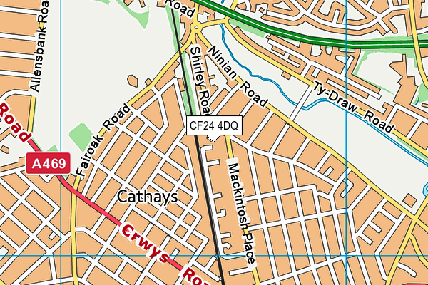 CF24 4DQ map - OS VectorMap District (Ordnance Survey) CF24 4DQ map - OS VectorMap District (Ordnance Survey)