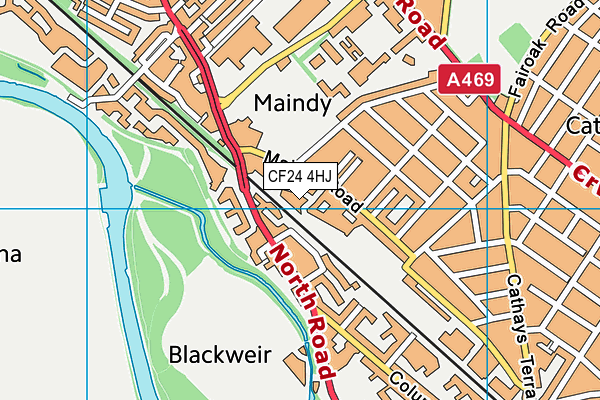 CF24 4HJ map - OS VectorMap District (Ordnance Survey) CF24 4HJ map - OS VectorMap District (Ordnance Survey)