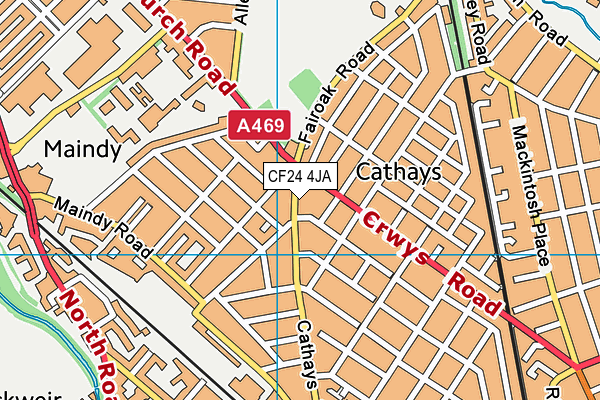 CF24 4JA map - OS VectorMap District (Ordnance Survey) CF24 4JA map - OS VectorMap District (Ordnance Survey)