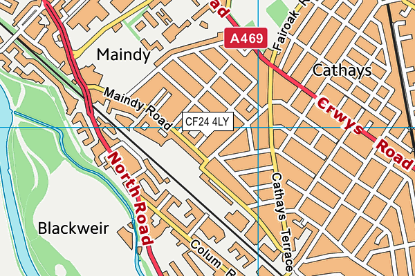 CF24 4LY map - OS VectorMap District (Ordnance Survey) CF24 4LY map - OS VectorMap District (Ordnance Survey)