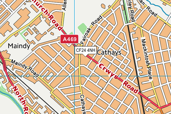 CF24 4NH map - OS VectorMap District (Ordnance Survey) CF24 4NH map - OS VectorMap District (Ordnance Survey)