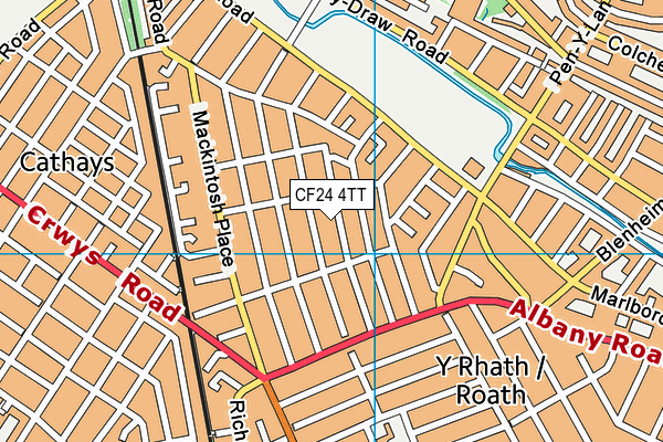 CF24 4TT map - OS VectorMap District (Ordnance Survey) CF24 4TT map - OS VectorMap District (Ordnance Survey)