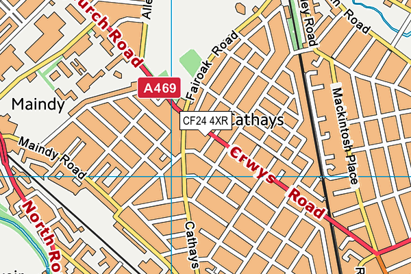 CF24 4XR map - OS VectorMap District (Ordnance Survey) CF24 4XR map - OS VectorMap District (Ordnance Survey)