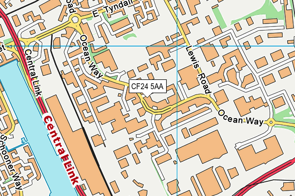 CF24 5AA map - OS VectorMap District (Ordnance Survey) CF24 5AA map - OS VectorMap District (Ordnance Survey)