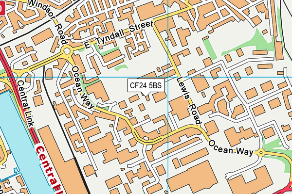 CF24 5BS map - OS VectorMap District (Ordnance Survey) CF24 5BS map - OS VectorMap District (Ordnance Survey)