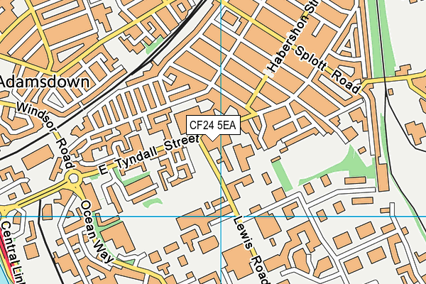 CF24 5EA map - OS VectorMap District (Ordnance Survey) CF24 5EA map - OS VectorMap District (Ordnance Survey)