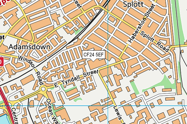 CF24 5EF map - OS VectorMap District (Ordnance Survey) CF24 5EF map - OS VectorMap District (Ordnance Survey)