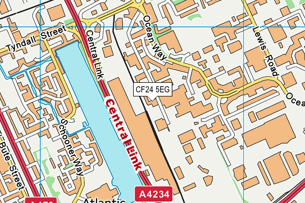 CF24 5EG map - OS VectorMap District (Ordnance Survey) CF24 5EG map - OS VectorMap District (Ordnance Survey)