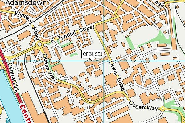 CF24 5EJ map - OS VectorMap District (Ordnance Survey) CF24 5EJ map - OS VectorMap District (Ordnance Survey)