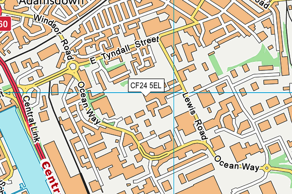 CF24 5EL map - OS VectorMap District (Ordnance Survey) CF24 5EL map - OS VectorMap District (Ordnance Survey)