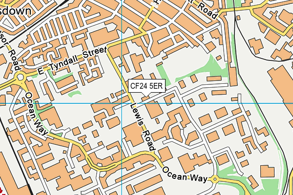 CF24 5ER map - OS VectorMap District (Ordnance Survey) CF24 5ER map - OS VectorMap District (Ordnance Survey)
