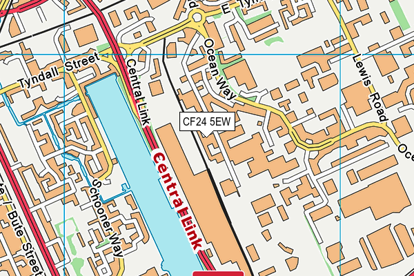 CF24 5EW map - OS VectorMap District (Ordnance Survey) CF24 5EW map - OS VectorMap District (Ordnance Survey)