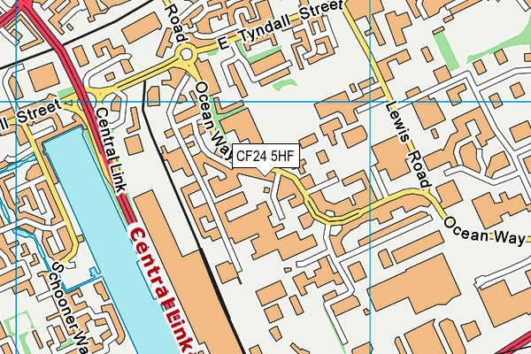 CF24 5HF map - OS VectorMap District (Ordnance Survey) CF24 5HF map - OS VectorMap District (Ordnance Survey)