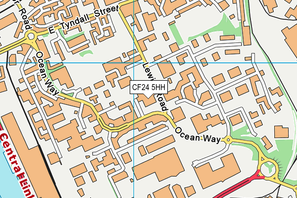 CF24 5HH map - OS VectorMap District (Ordnance Survey) CF24 5HH map - OS VectorMap District (Ordnance Survey)