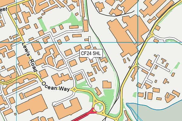 CF24 5HL map - OS VectorMap District (Ordnance Survey) CF24 5HL map - OS VectorMap District (Ordnance Survey)