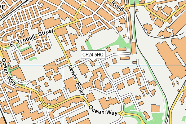 CF24 5HQ map - OS VectorMap District (Ordnance Survey) CF24 5HQ map - OS VectorMap District (Ordnance Survey)