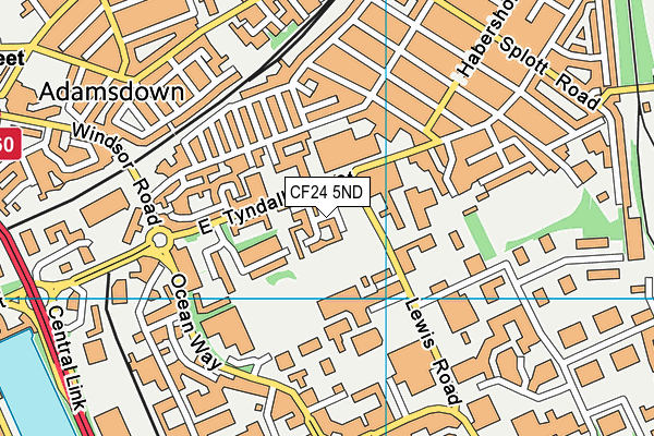CF24 5ND map - OS VectorMap District (Ordnance Survey)