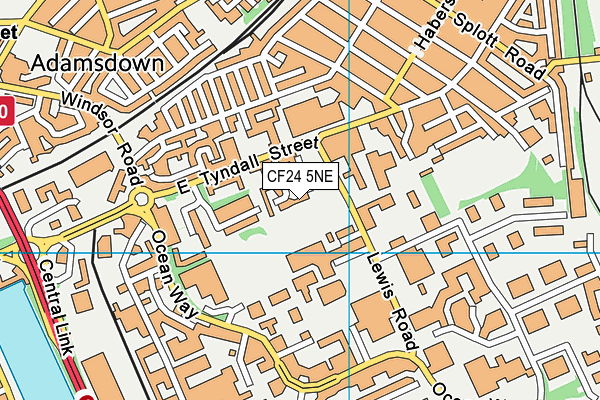 CF24 5NE map - OS VectorMap District (Ordnance Survey) CF24 5NE map - OS VectorMap District (Ordnance Survey)